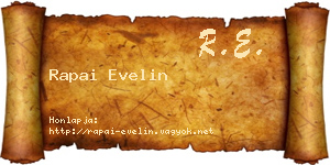 Rapai Evelin névjegykártya